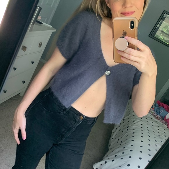 Express Sweaters - Express Angora Cardigan